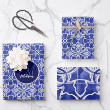 Stijlvol meisjesblauw grijs initiaal monogram