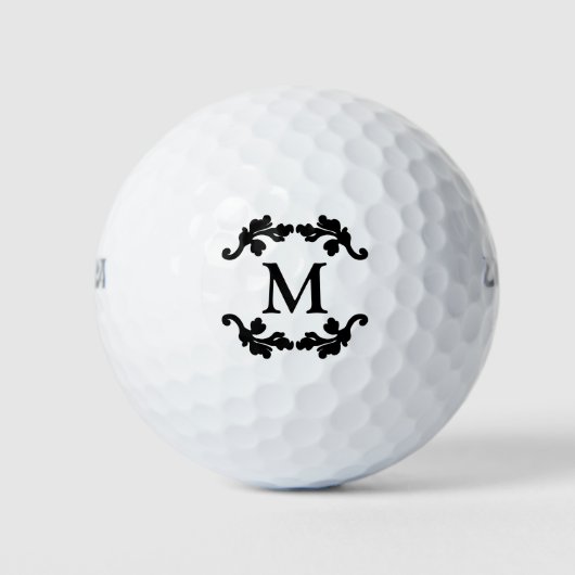 Stijlvol meisjesmonogram golfballen (Voorkant)