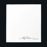 Stijlvol Meisvriendelijk Zwart Manuscript Notitieblok<br><div class="desc">Stijlvolle zwarte laptop met modern script</div>