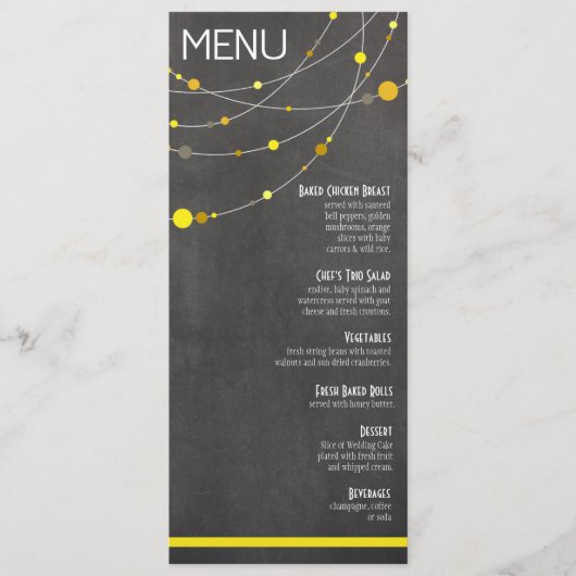 Stijlvol menu | geel karton (Voorkant)