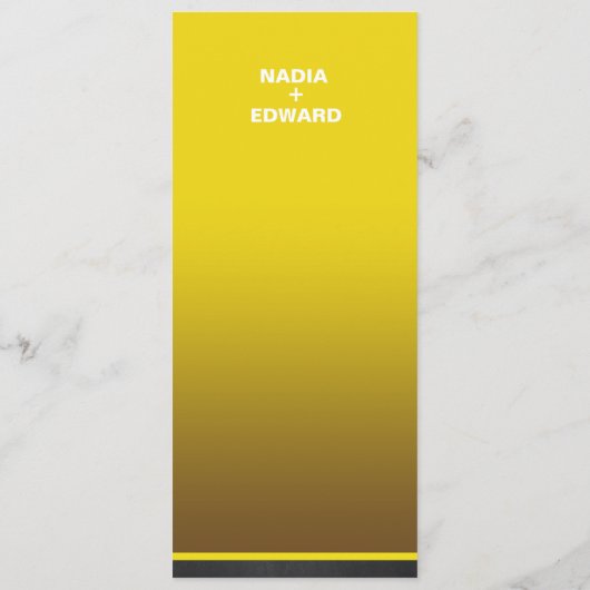 Stijlvol menu | geel karton (Achterkant)