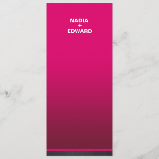 Stijlvol menu | Kalkboardfuschia (Achterkant)