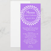 Stijlvol menu van de moderne Violet Weddenbank (Voorkant / Achterkant)