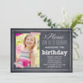 Stijlvol met foto-uitnodiging kaart (Staand voorkant)