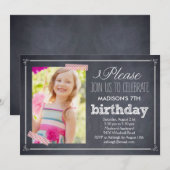 Stijlvol met foto-uitnodiging kaart (Voorkant / Achterkant)