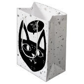 Stijlvol met liefde Scandinavische zwarte kat Medium Cadeauzakje (Voorkant Gekanteld)
