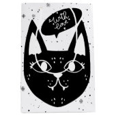 Stijlvol met liefde Scandinavische zwarte kat Medium Cadeauzakje (Voorkant)