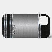 Stijlvol metaal met lederen blik Case-Mate iPhone case (Achterkant (horizontaal))