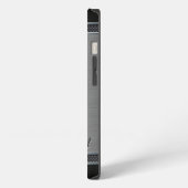 Stijlvol metaal met leren look iPhone hoesje (Linkerkant)