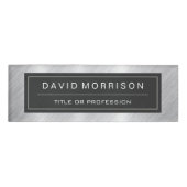 Stijlvol, metalen zilvervormer, professioneel uitz naambadge (Voorkant)