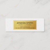 Stijlvol metallisch goud met subtiel avy patroon mini visitekaartje (Voorkant)