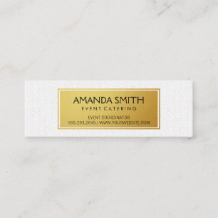 Stijlvol metallisch goud met subtiel avy patroon mini visitekaartje