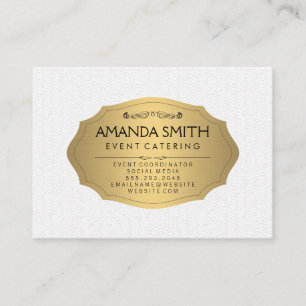 Stijlvol metallisch goud met subtiel avy patroon visitekaartje