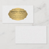 Stijlvol metallisch goud met subtiel avy patroon visitekaartje (Voorkant / Achterkant)
