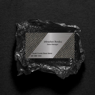 Stijlvol metallisch uiterlijk geborsteld aluminium visitekaartje