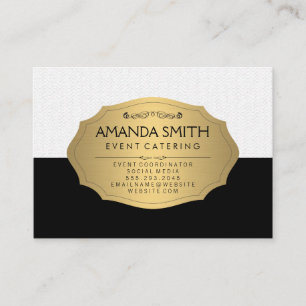 Stijlvol metallisch zwart subtiel avy patroon visitekaartje
