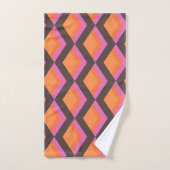 Stijlvol Mid Century Mod Pattern in Pink en Brown Bad Handdoek (Handdoek)