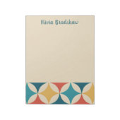 Stijlvol mid-century modern Abstract retro-patroon Notitieblok (Linkerzijde)