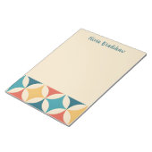 Stijlvol mid-century modern Abstract retro-patroon Notitieblok (Schuin)