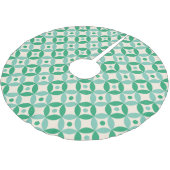 Stijlvol Mid Mod Geometric Pattern in Green Kerstboom Rok (Gekanteld)