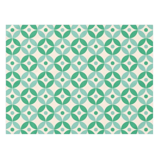 Stijlvol Mid Mod Geometric Pattern in Green Tafelkleed (Voorkant (Horizontaal))