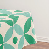 Stijlvol Mid Mod Geometric Pattern in Green Tafelkleed (Voorbeeld)