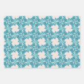 Stijlvol Mid Mod geometrisch patroon in lichtblauw Inpakpapier Vel (Voorkant 3)