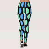 Stijlvol Mid Mod geometrisch patroon Leggings (Achterkant)