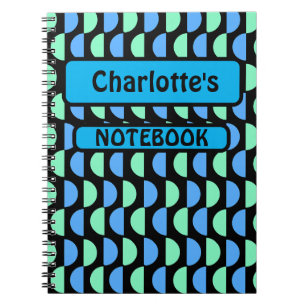 Stijlvol Mid Mod geometrisch patroon Notitieboek