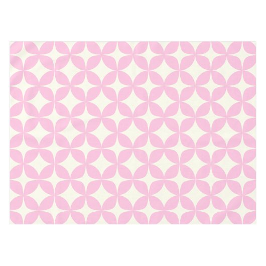 Stijlvol, middelbaar modern patroonroze tafelkleed (Voorkant (Horizontaal))