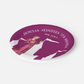 Stijlvol Middeleeuws Girly Donkerroze Princess Cas Papieren Bordje (Gekanteld)