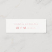 Stijlvol Millenniumroze | Sociale netwerken in de  Mini Visitekaartje (Achterkant)