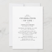 Stijlvol minimaal 2 foto begrafenismonument aankondiging (Achterkant)