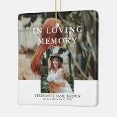 Stijlvol minimaal 2 foto begrafenismonument keramisch ornament (Links)