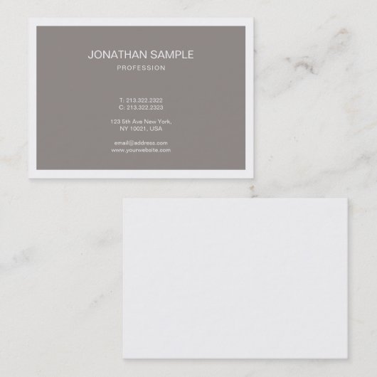Stijlvol, minimaal design bruin design visitekaartje (Voorkant / Achterkant)