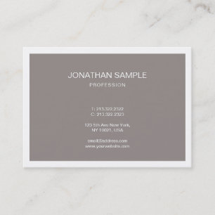 Stijlvol, minimaal design bruin design visitekaartje