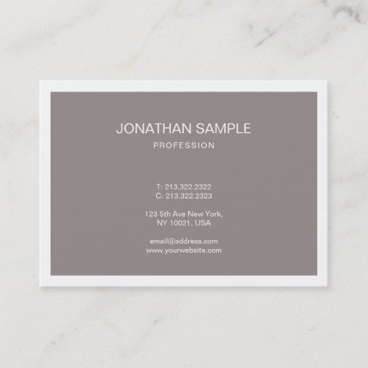 Stijlvol, minimaal design bruin design visitekaartje (Voorkant)