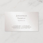 Stijlvol, minimaal design, zilver luxe, uitmuntend visitekaartje (Achterkant)