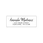 Stijlvol minimaal script aangepaste naam retouradr zelfinktende stempel (Design)