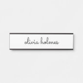 Stijlvol, minimale witte-schrijfnaamplaat deurteke deurbordje (Voorkant)