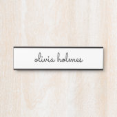 Stijlvol, minimale witte-schrijfnaamplaat deurteke deurbordje (Voorkant)