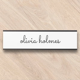 Stijlvol, minimale witte-schrijfnaamplaat deurteke deurbordje