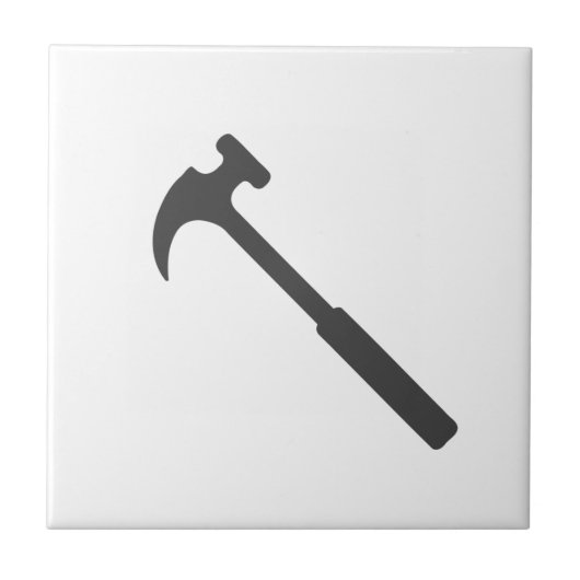Stijlvol minimalisme White Black Grey Hammer Tegeltje (Voorkant)