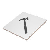 Stijlvol minimalisme White Black Grey Hammer Tegeltje (Zijkant)
