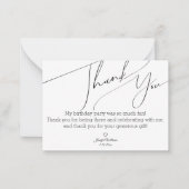 stijlvol , minimalistisch chic dank je wel 16 notitiekaartje (Voorkant)