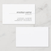 Stijlvol, minimalistisch design, klassiek professi visitekaartje (Voorkant / Achterkant)