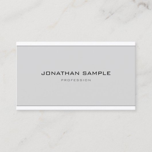 Stijlvol, minimalistisch design modern, grijs, een visitekaartje (Voorkant)