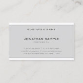 Stijlvol, minimalistisch design modern, grijs, een visitekaartje (Achterkant)