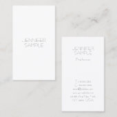 Stijlvol minimalistisch design Modern Luxe Plain C Visitekaartje (Voorkant / Achterkant)