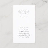 Stijlvol minimalistisch design Modern Luxe Plain C Visitekaartje (Achterkant)